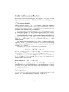 Lecture 28: Similar matrices and Jordan form