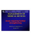 MANAGEMENT OF MEDICAL DEVICES - WHO