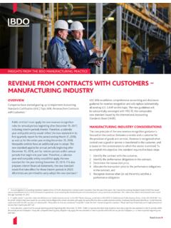 REVENUE FROM CONTRACTS WITH CUSTOMERS - bdo.com