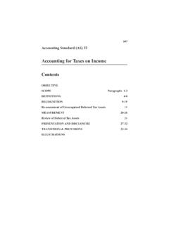 Accounting for Taxes on Income Contents