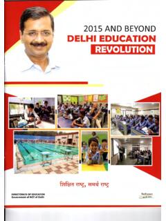 2015 AND BEYOND DELHI EDUCATION REVOLUTION