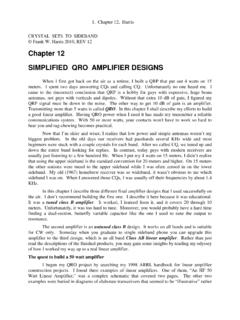 Chapter 12 SIMPLIFIED QRO AMPLIFIER DESIGNS