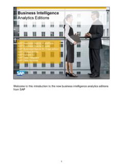 SAP Business Intelligence Analytics Editions