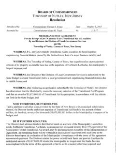 BOARD OF COMMISSIONERS TOWNSHIP OF NUTLEY, NEW …