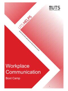 WORKPLACE communication - University of Technology …