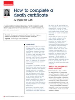 professional How to complete a death certificate