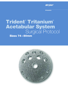 Trident Tritaniu m Ace tabular System Surgical …