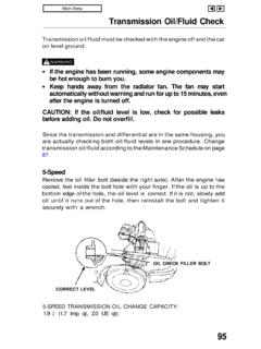 Transmission Oil/Fluid Check - American Honda Motor …