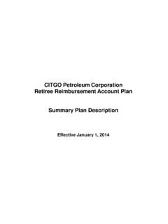 CITGO Petroleum Corporation Retiree Reimbursement …