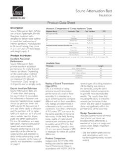 Insulation Product Data Sheet - Owens Corning