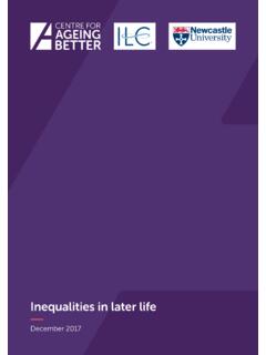 Inequalities in later life - Ageing Better
