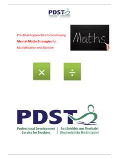 Mental Maths Strategies for Multiplication and …