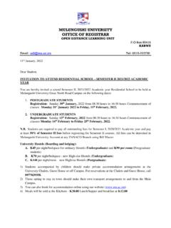 MULUNGUSHI UNIVERSITY OFFICE OF REGISTRAR OPEN …