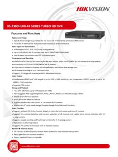 DS-7300HUHI-K4 SERIES TURBO HD DVR - Hikvision USA