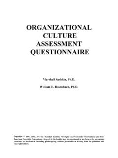 ORGANIZATIONAL CULTURE ASSESSMENT ... - Leading and …