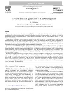 Towards the sixth generation of R&amp;D management