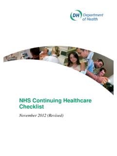 NHS Continuing Healthcare Checklist - GOV.UK