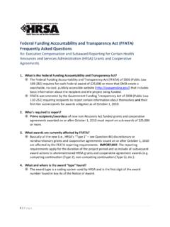 Federal Funding Accountability and Transparency Act …
