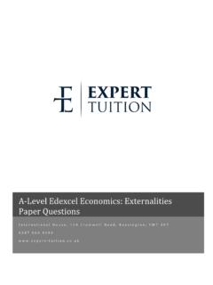 A-Level Edexcel Economics: Externalities Paper Questions