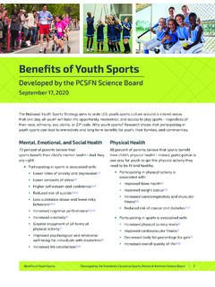 Benefits of Youth Sports - Health