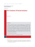 October 2015 The Contexts of Social Inclusion - …
