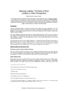 Absolute Liability: The Rule of Strict Liability in Indian ...