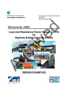 Load and Resistance Factor Design (LRFD) for Highway ...