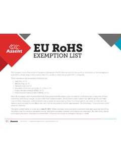 EU RoHS - Assent Compliance