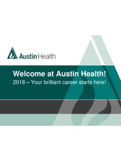 Welcome at Austin Health!