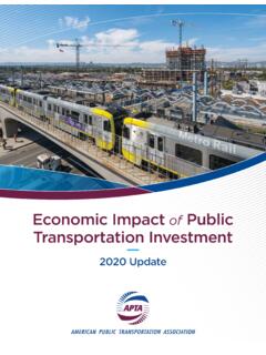 Economic Impact of Public Transportation Investment