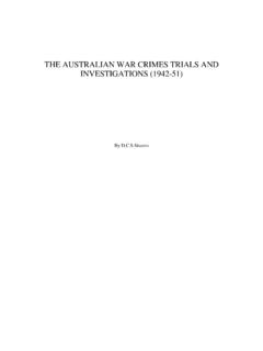 THE AUSTRALIAN WAR CRIMES TRIALS AND …