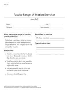 Passive Range-of-Motion Exercises - fvfiles.com