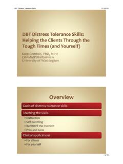 DBT Distress Tolerance Skills - uwaims.org