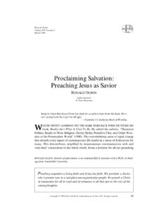 Proclaiming Salvation: Preaching Jesus as Savior