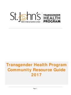 Transgender Health Program Community Resource Guide 2017