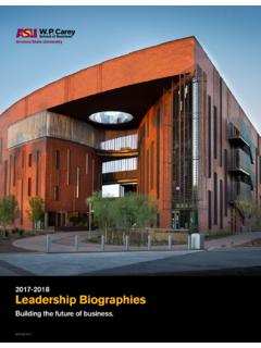2017-2018 Leadership Biographies - Arizona State University