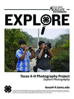 Texas 4-H Photography Project