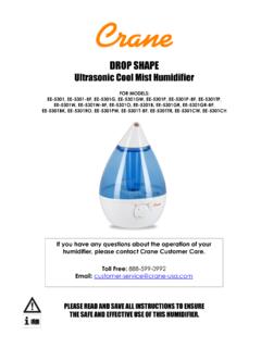 Ultrasonic Cool Mist Humidifier - Crane USA