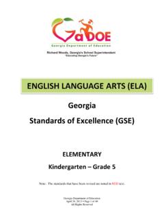 Georgia Standards of Excellence (GSE)