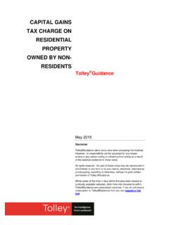 CAPITAL GAINS TAX CHARGE ON RESIDENTIAL PROPERTY …