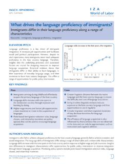 Immigrants differ in their language proficiency along a ...