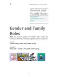 Gender and Family Roles - ARK Home Page.....