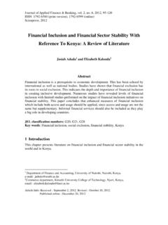 Financial Inclusion and Financial Sector Stability …