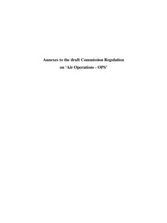 Annexes to the draft Commission Regulation on ‘Air ...