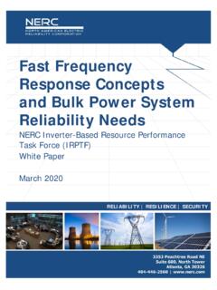 Fast Frequency Response Concepts and Bulk Power System ...