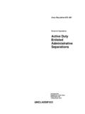Active Duty Enlisted Administrative Separations