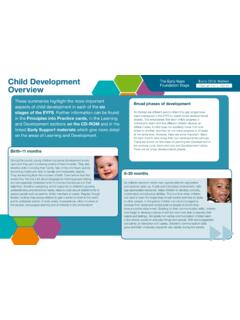 Child Development The Early Years Overview