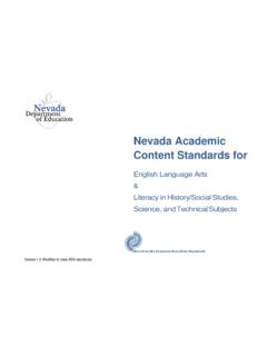 Nevada Academic Content Standards for ELA