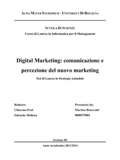 Digital Marketing: comunicazione e percezione del nuovo ...