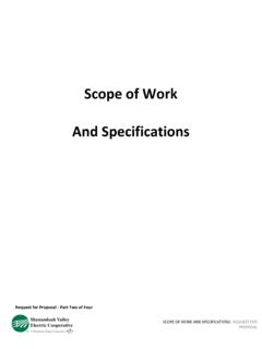 Scope of Work And Specifications